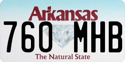 AR license plate 760MHB