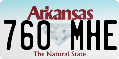 AR license plate 760MHE