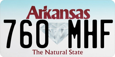 AR license plate 760MHF