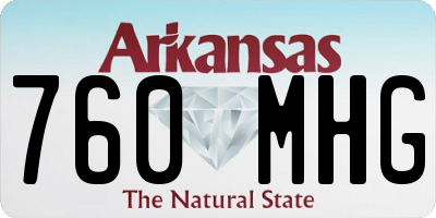 AR license plate 760MHG