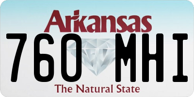 AR license plate 760MHI