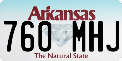 AR license plate 760MHJ