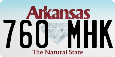 AR license plate 760MHK