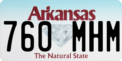 AR license plate 760MHM