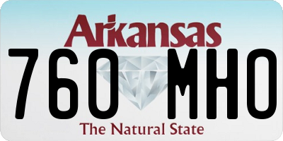 AR license plate 760MHO