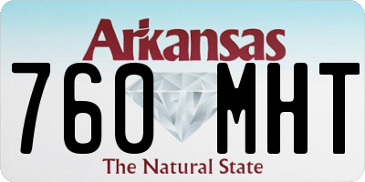 AR license plate 760MHT