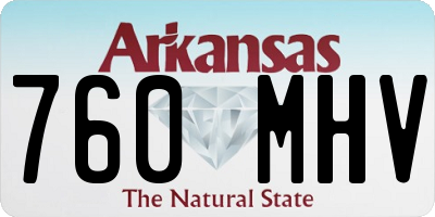 AR license plate 760MHV