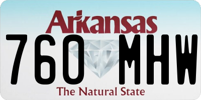 AR license plate 760MHW