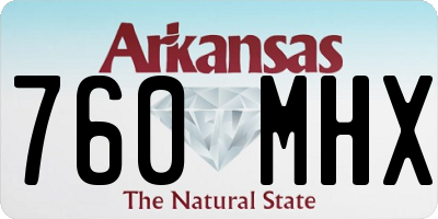 AR license plate 760MHX