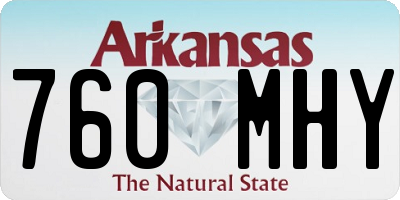AR license plate 760MHY