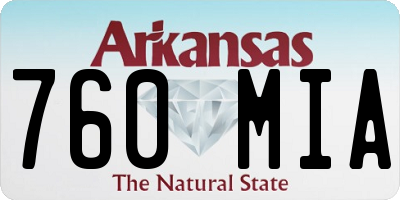 AR license plate 760MIA