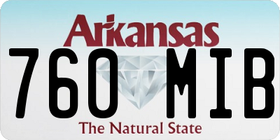 AR license plate 760MIB