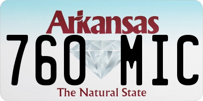 AR license plate 760MIC