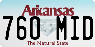 AR license plate 760MID