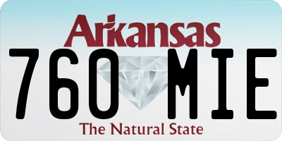 AR license plate 760MIE