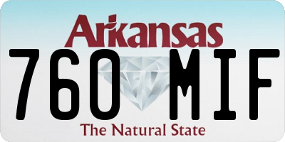AR license plate 760MIF