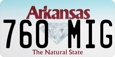 AR license plate 760MIG