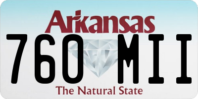 AR license plate 760MII