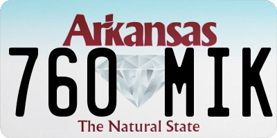 AR license plate 760MIK