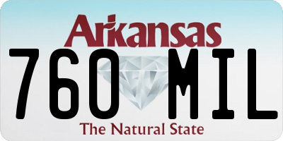 AR license plate 760MIL