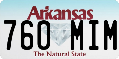 AR license plate 760MIM