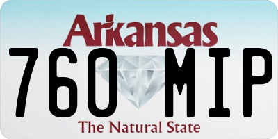 AR license plate 760MIP