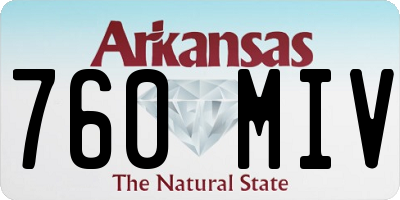 AR license plate 760MIV