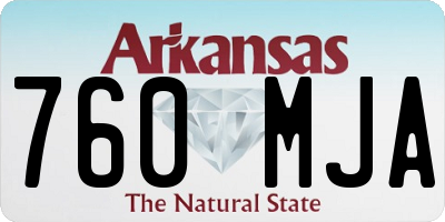 AR license plate 760MJA
