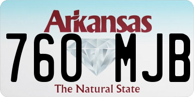 AR license plate 760MJB