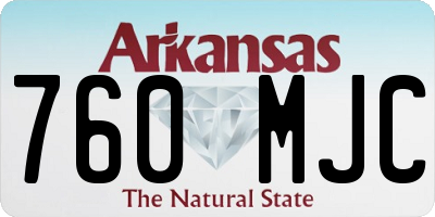 AR license plate 760MJC