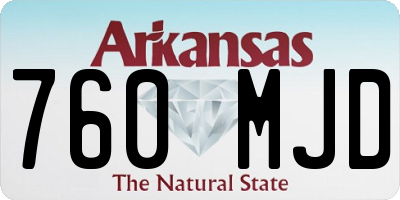 AR license plate 760MJD