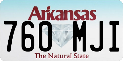 AR license plate 760MJI