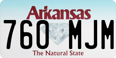 AR license plate 760MJM
