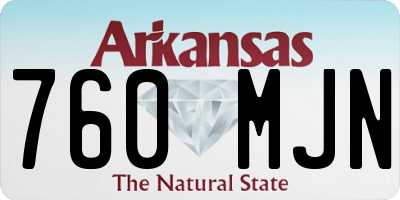 AR license plate 760MJN
