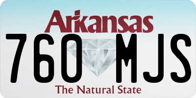 AR license plate 760MJS