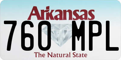 AR license plate 760MPL
