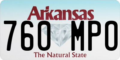 AR license plate 760MPO