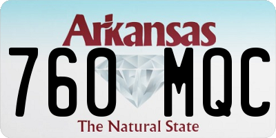AR license plate 760MQC
