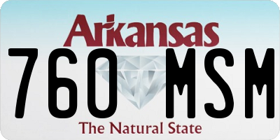 AR license plate 760MSM