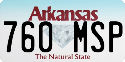 AR license plate 760MSP