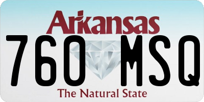 AR license plate 760MSQ