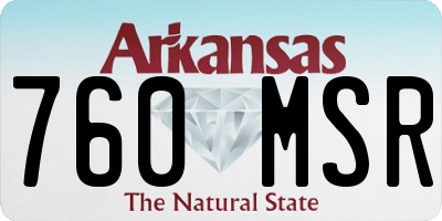 AR license plate 760MSR