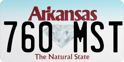 AR license plate 760MST