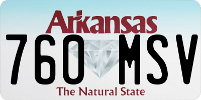 AR license plate 760MSV