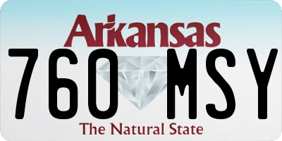 AR license plate 760MSY