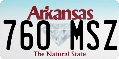 AR license plate 760MSZ