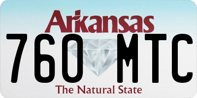 AR license plate 760MTC