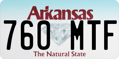 AR license plate 760MTF