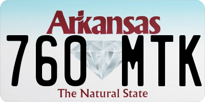 AR license plate 760MTK