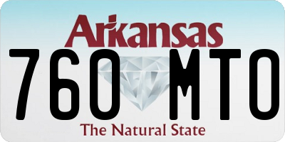 AR license plate 760MTO